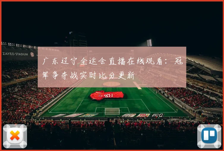 广东辽宁全运会直播在线观看:冠军争夺战实时比分更新